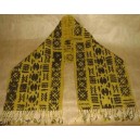 Mustard motif scarf (small) by Irène Compaoré: